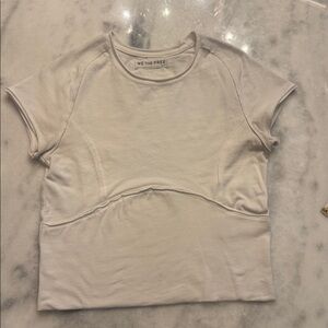 We The Free Short Sleeve crop white Tee